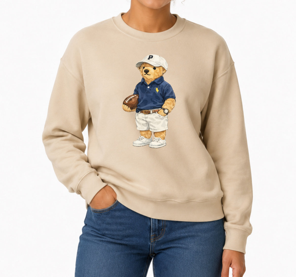 Classic Teddy Crewneck (unisex) Printed Football