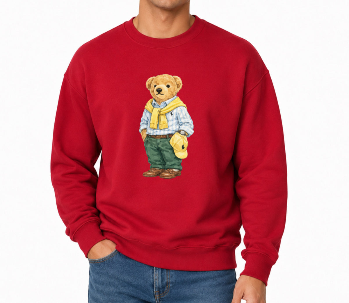 Classic Teddy Crewneck (unisex) Printed Yellow scarf