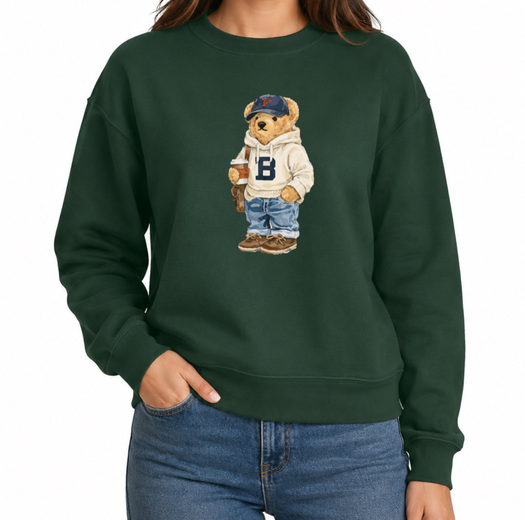 Classic Teddy Crewneck (unisex) Printed white hoodie