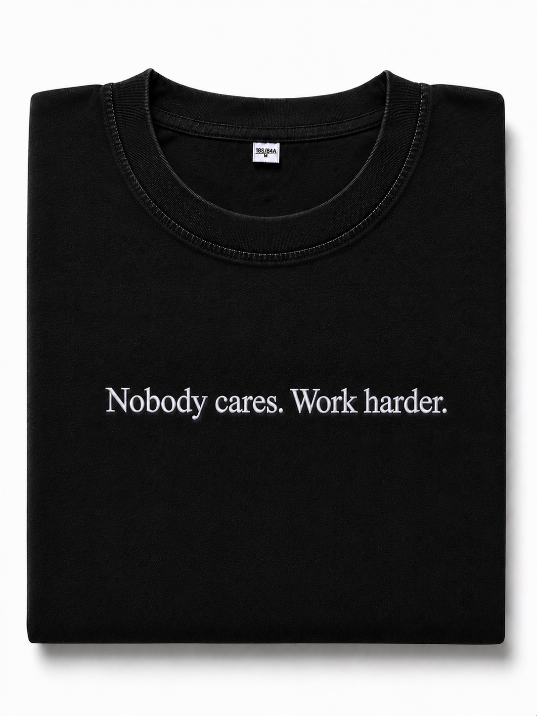 Embroidered Phrase Oversized Tee