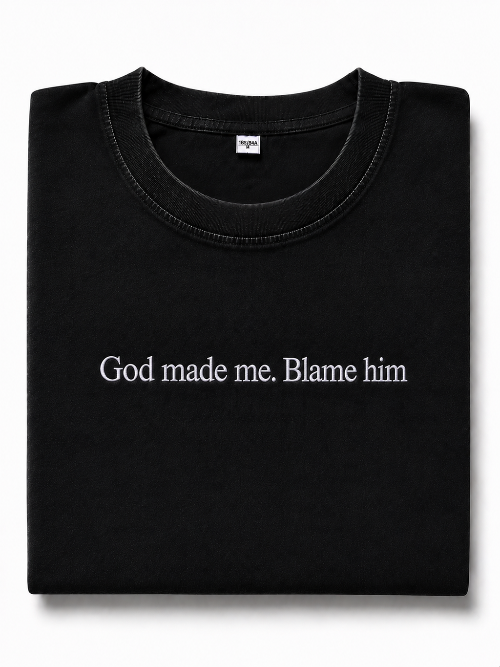 Embroidered Phrase Oversized Tee