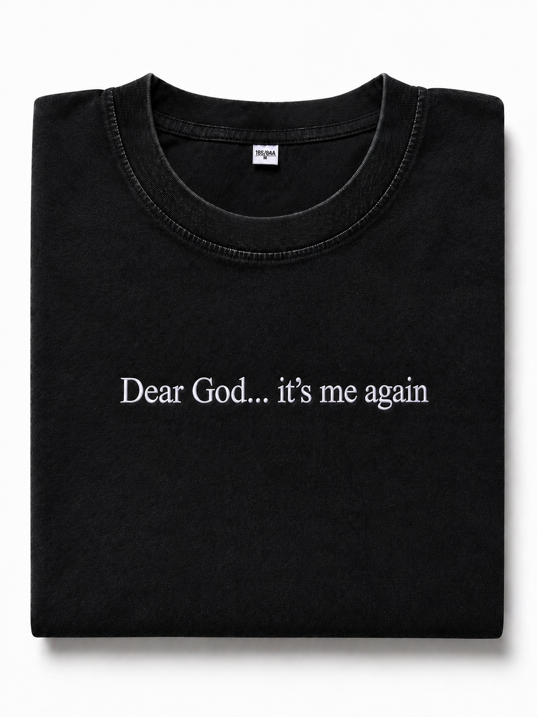 Embroidered Phrase Oversized Tee
