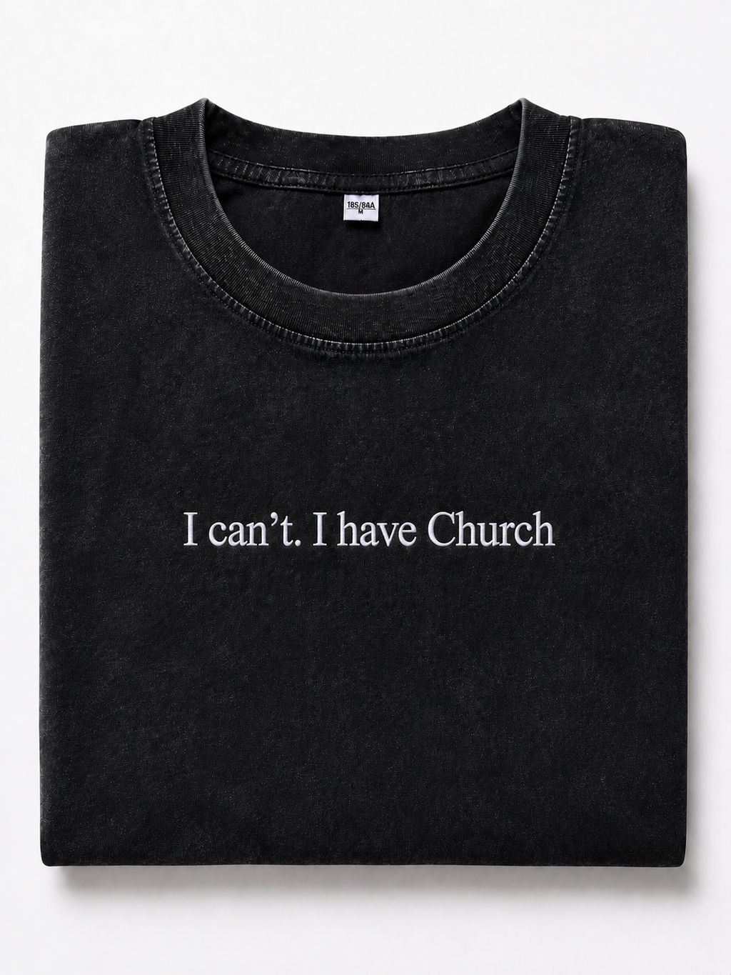Embroidered Phrase Oversized Tee