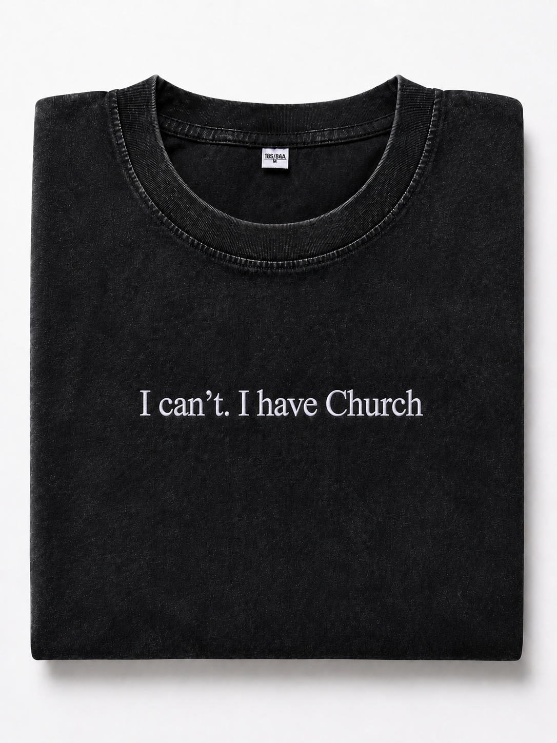 Embroidered Phrase Oversized Tee