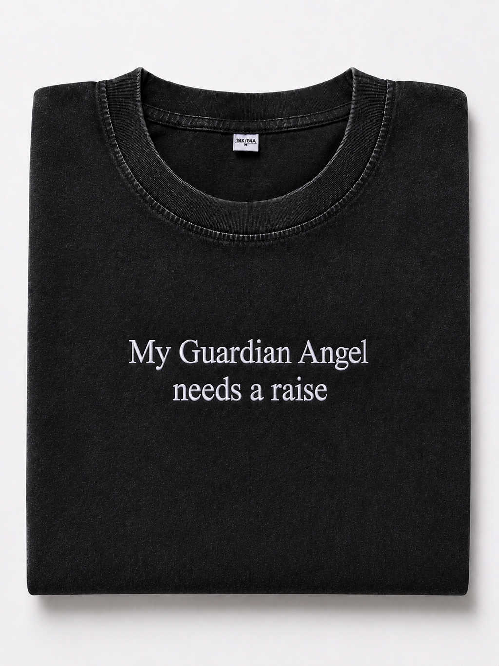 Embroidered Phrase Oversized Tee