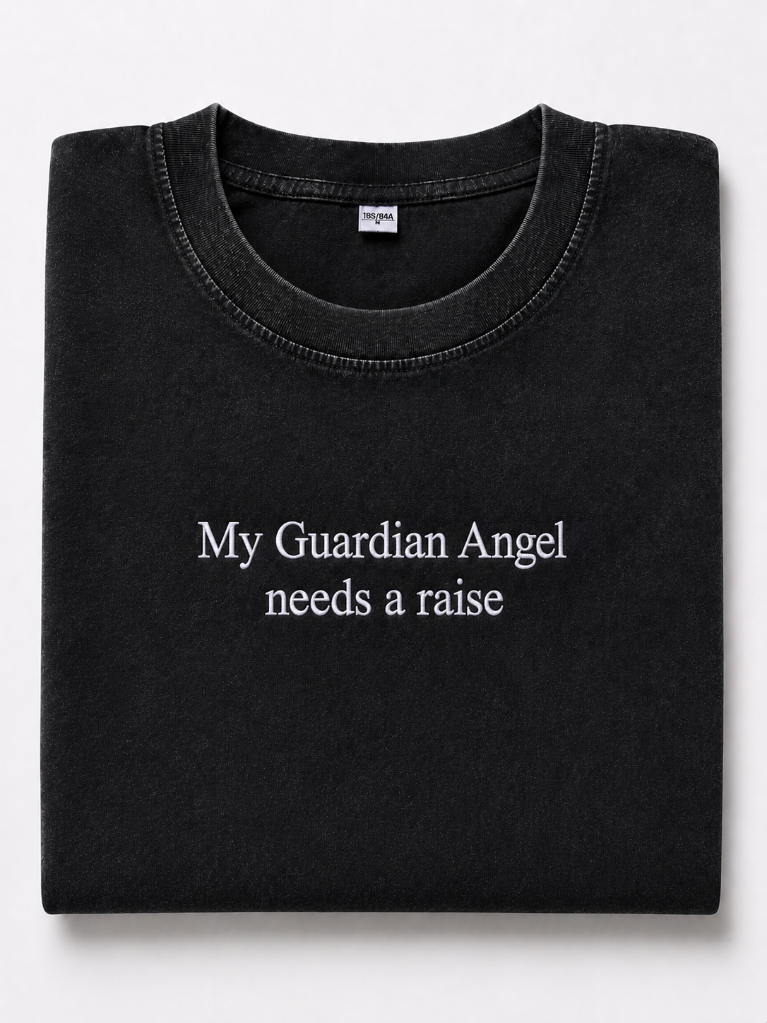 Embroidered Phrase Oversized Tee