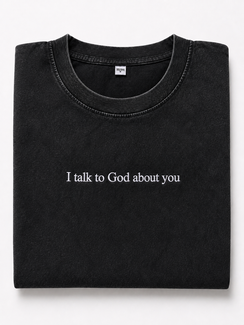 Embroidered Phrase Oversized Tee