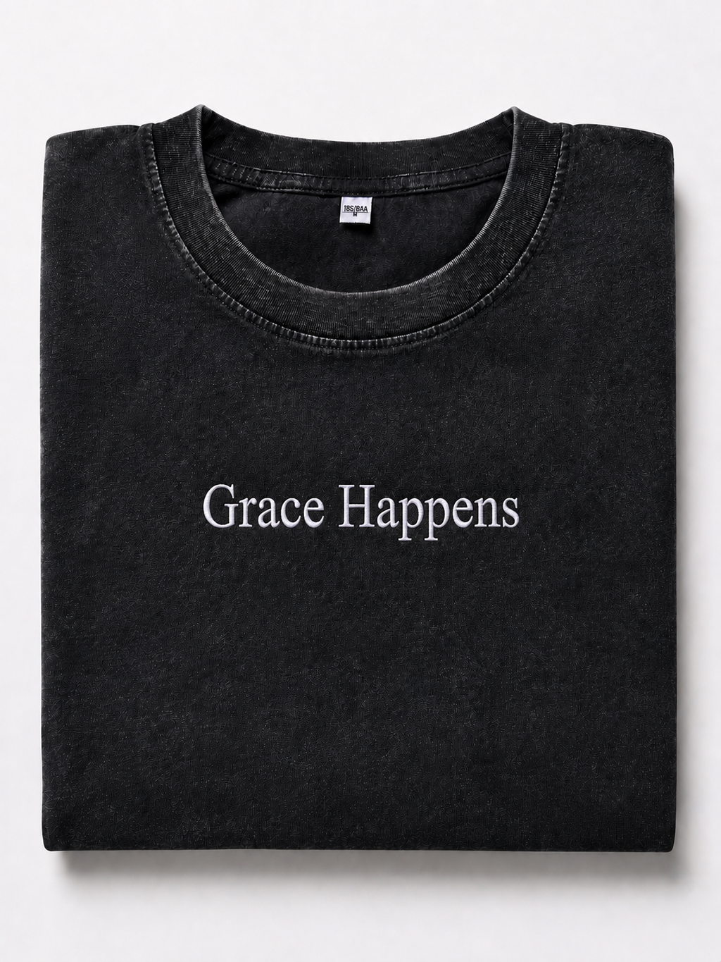 Embroidered Phrase Oversized Tee