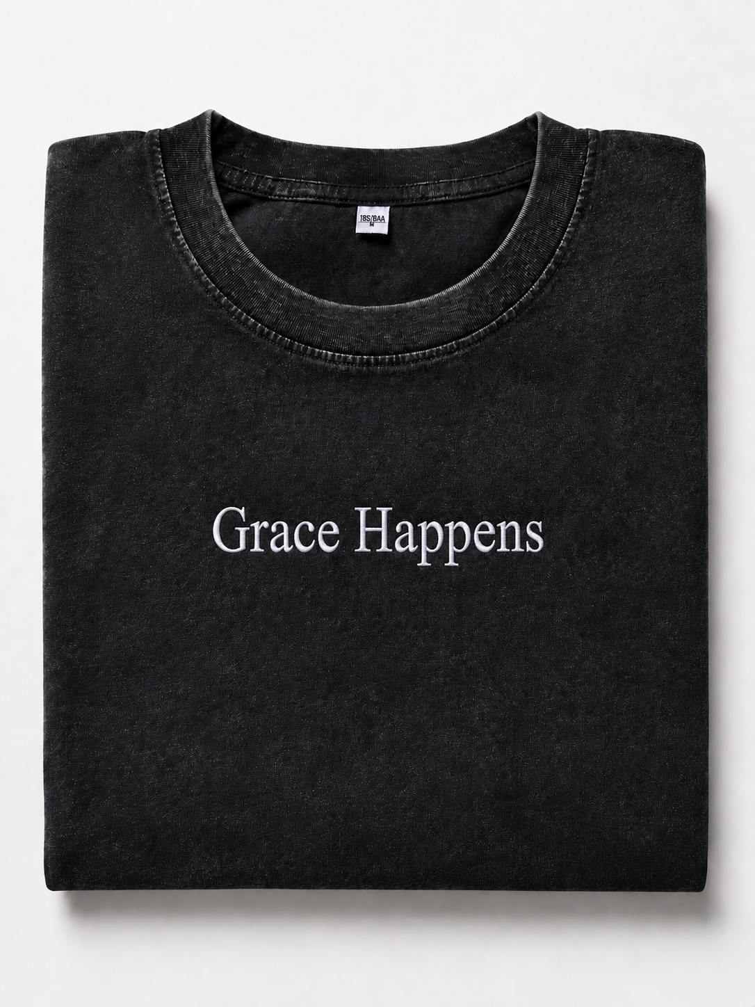 Embroidered Phrase Oversized Tee