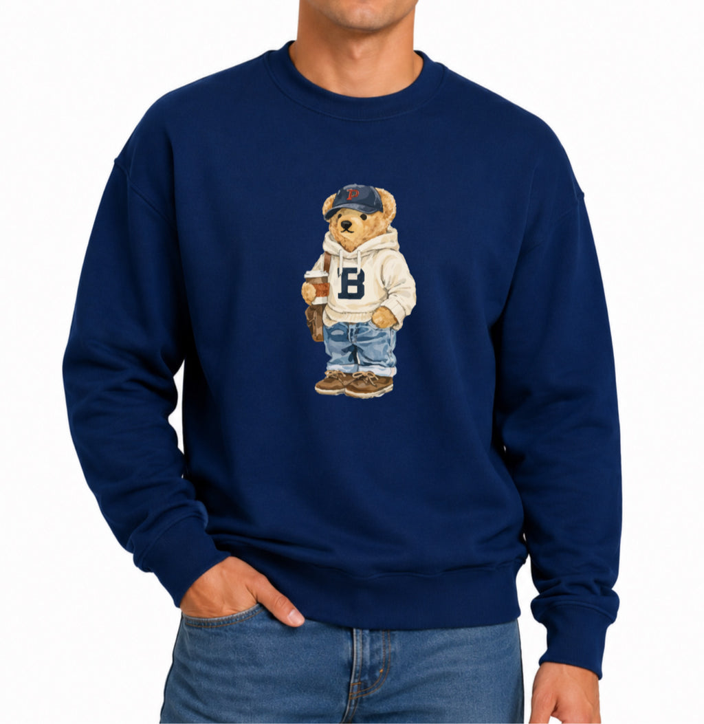 Classic Teddy Crewneck (unisex) Printed white hoodie