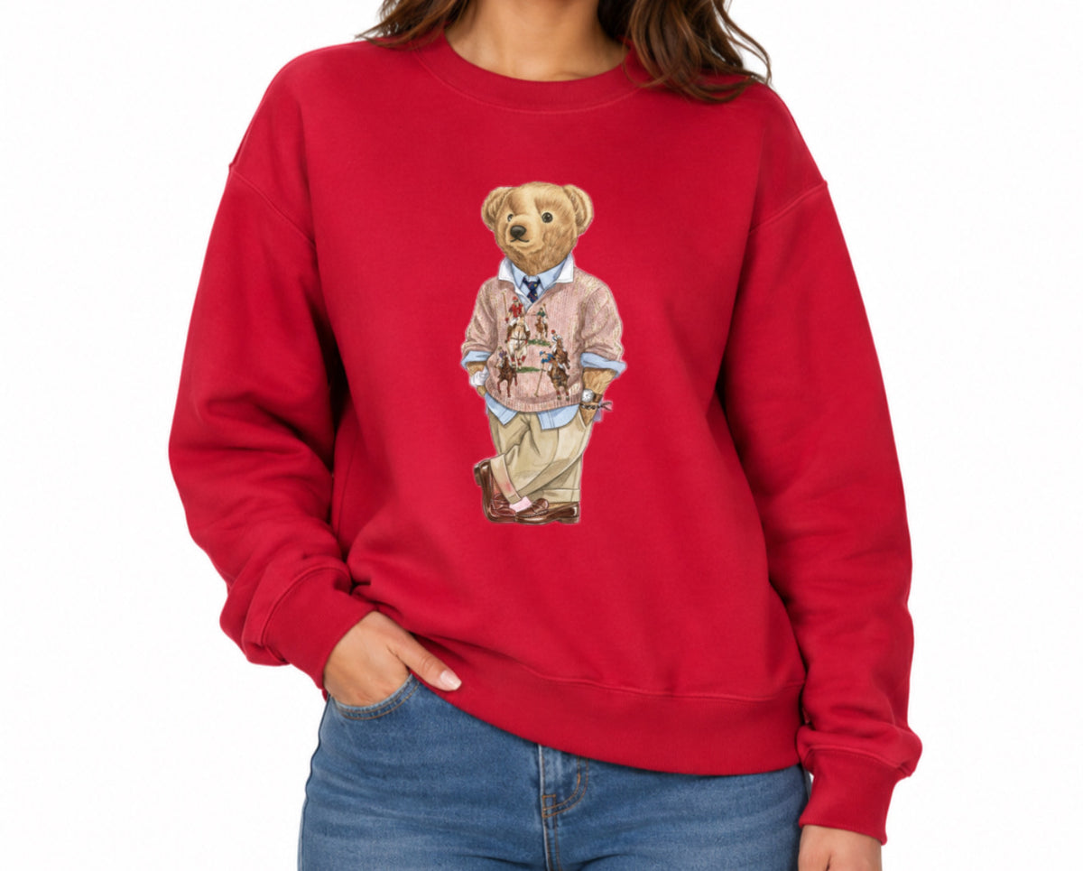 Classic Teddy Crewneck (unisex) Printed Luxury Pink