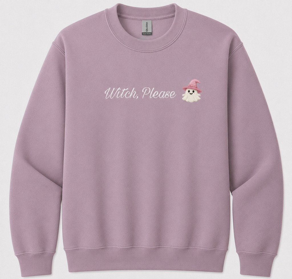 Witch Please Embroidered Crewneck