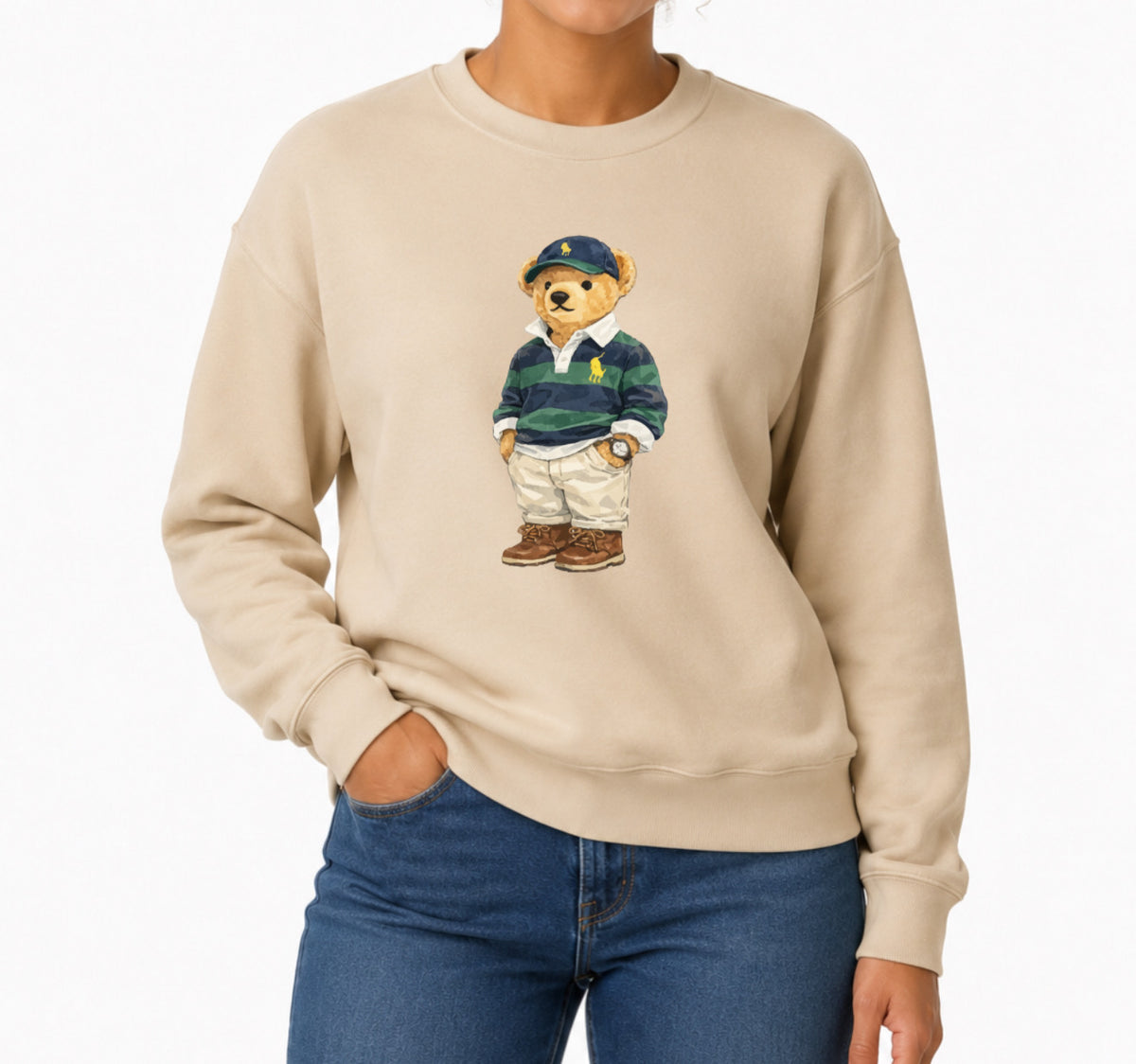 Classic Teddy Crewneck (unisex) Printed Stripped shirt