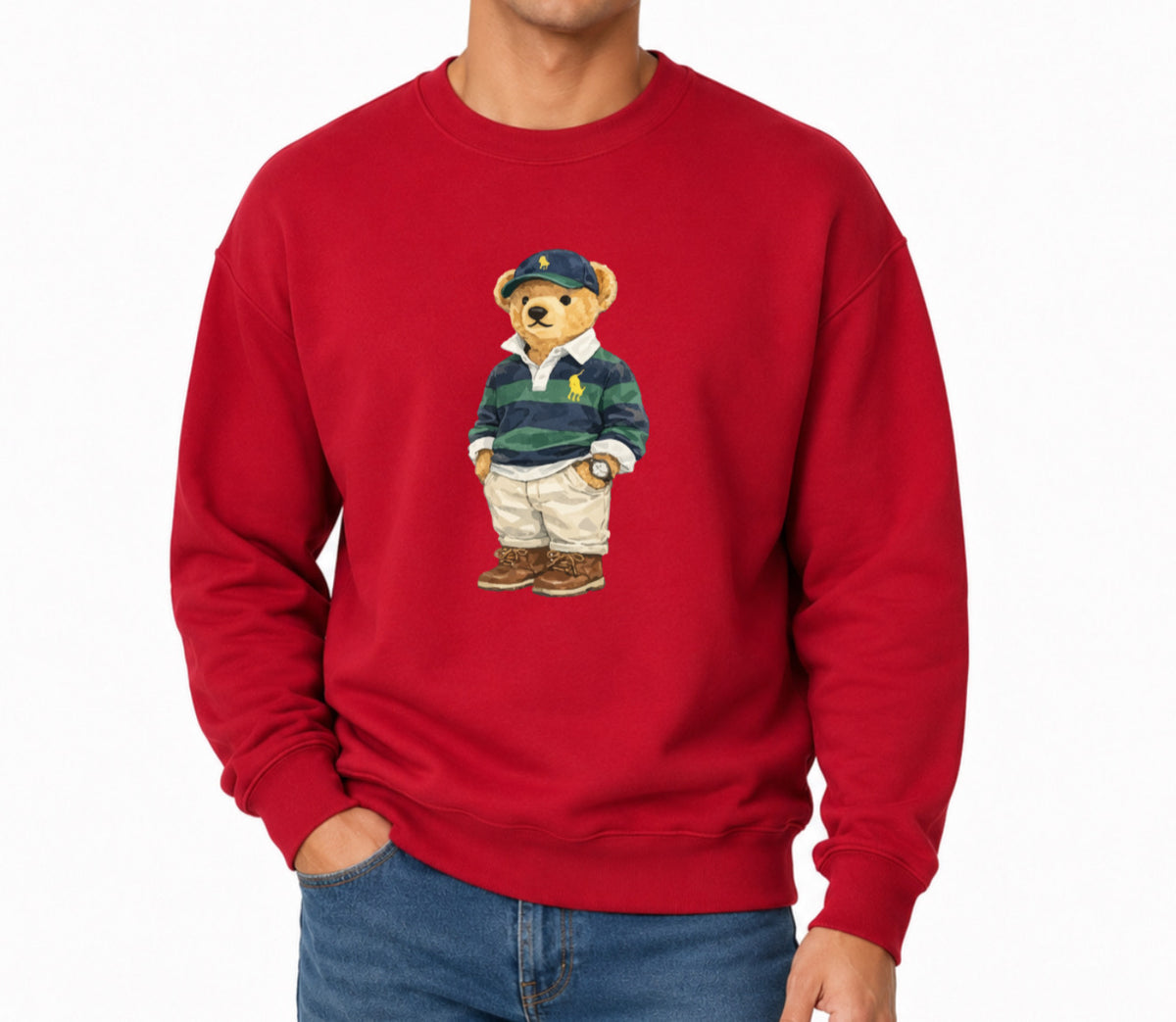 Classic Teddy Crewneck (unisex) Printed Stripped shirt