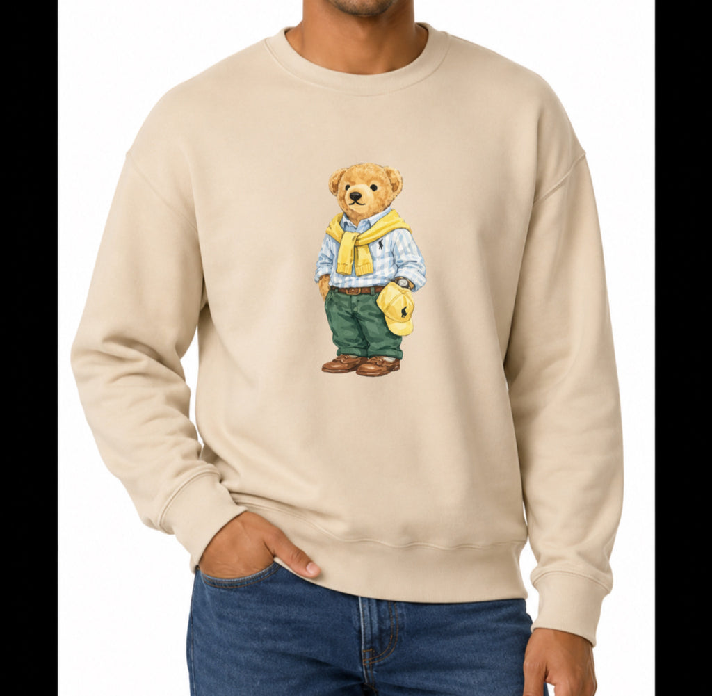 Classic Teddy Crewneck (unisex) Printed Yellow scarf
