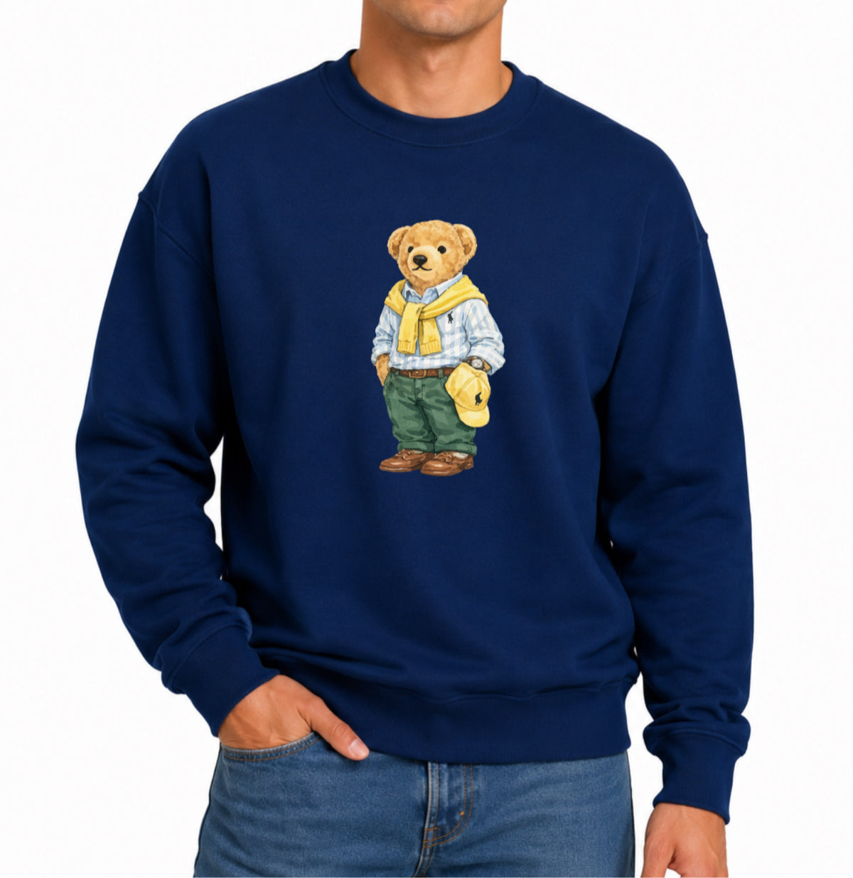 Classic Teddy Crewneck (unisex) Printed Yellow scarf