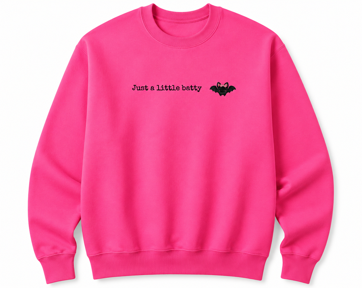 Just a Little Batty Embroidered Crewneck