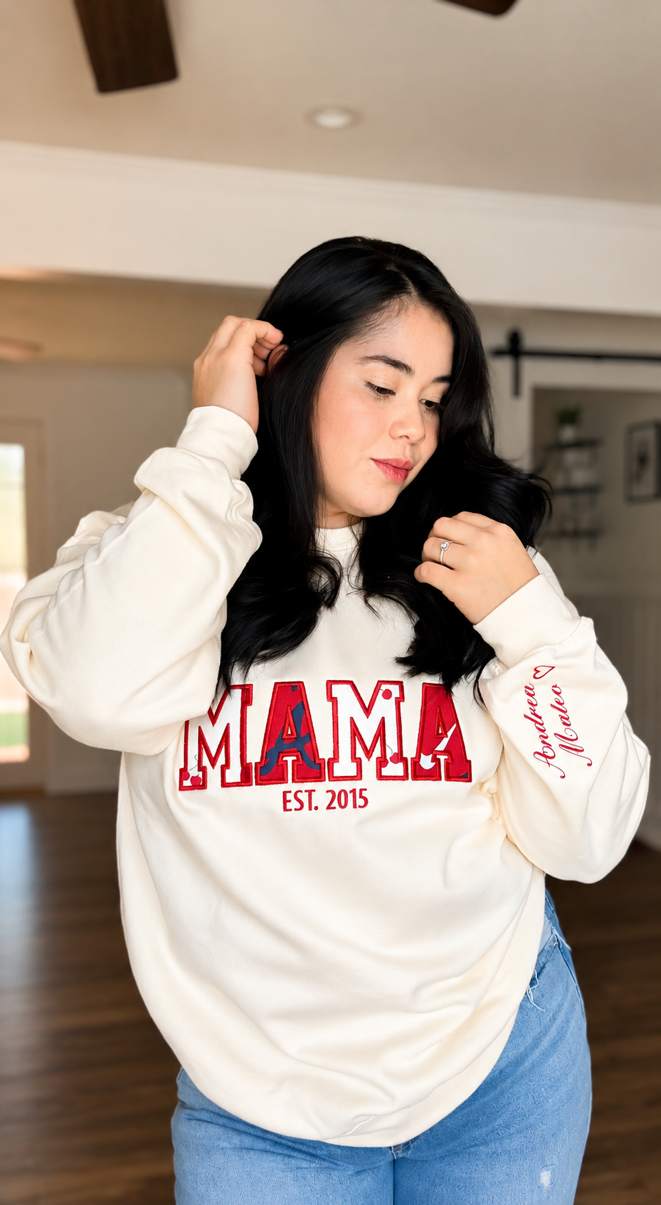 MAMA Personalized onesie Keepsake Sweatshirt
