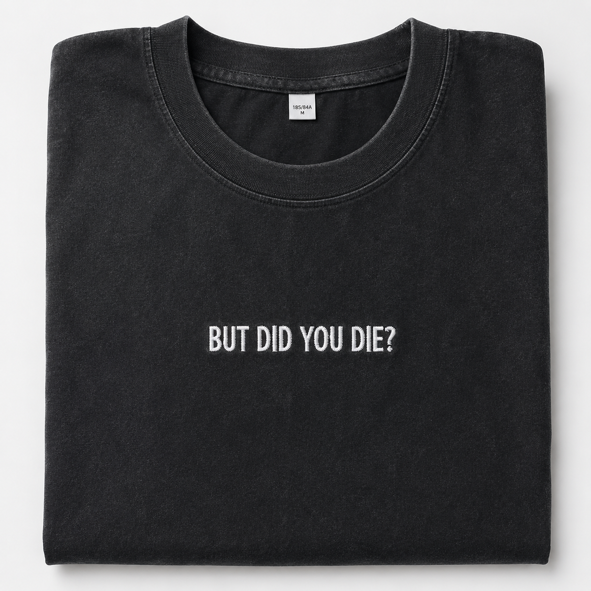 Embroidered Phrase Oversized Tee