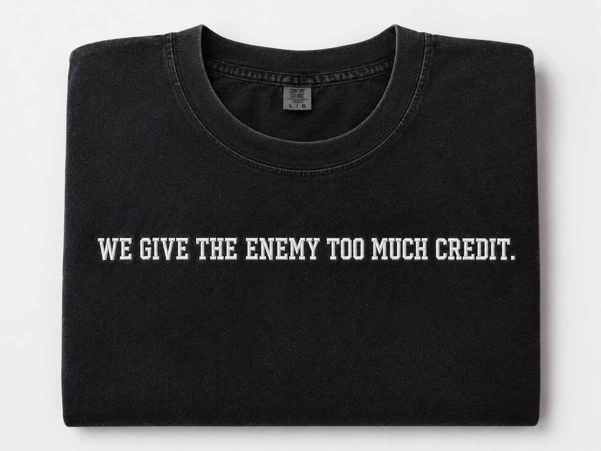 Embroidered Phrase Oversized Tee