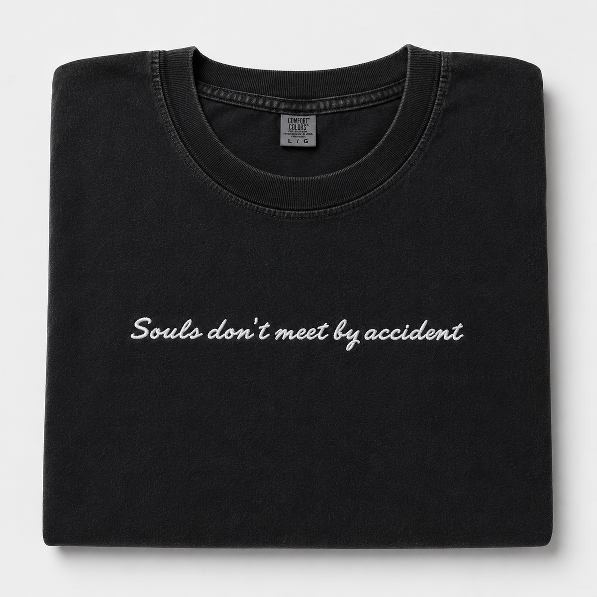 Embroidered Phrase Oversized Tee