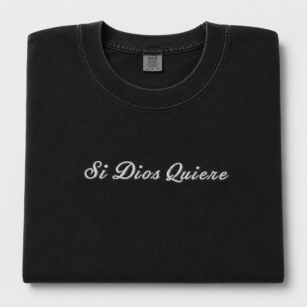 Embroidered Phrase Oversized Tee