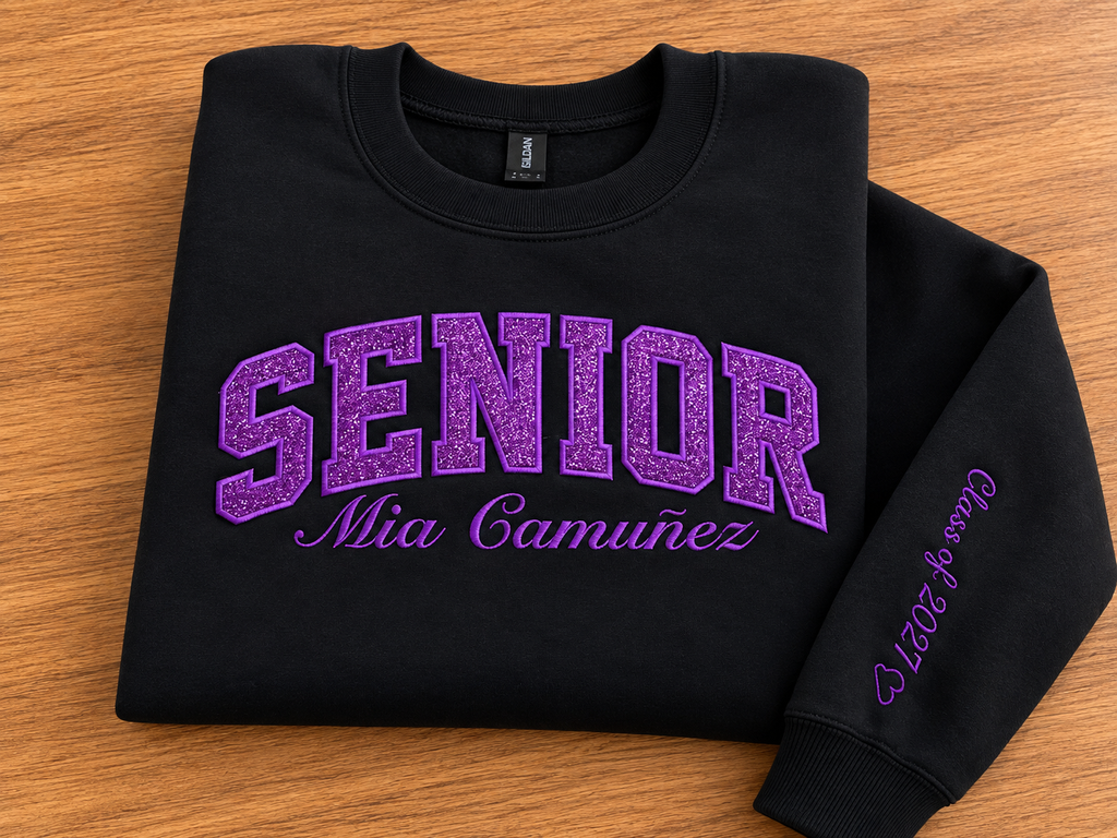 Senior Est. 202_ Embroidered Crewneck