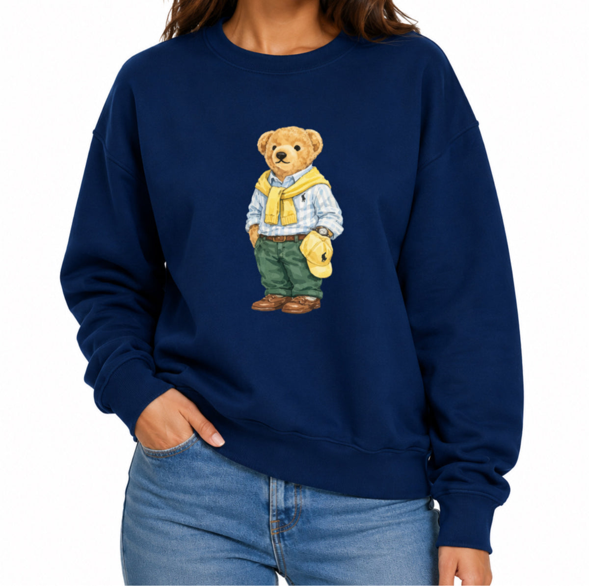 Classic Teddy Crewneck (unisex) Printed Yellow scarf
